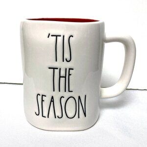 Rae Dunn TIS THE SEASON Artisan Collection Coffee Mug by Magenta White Red